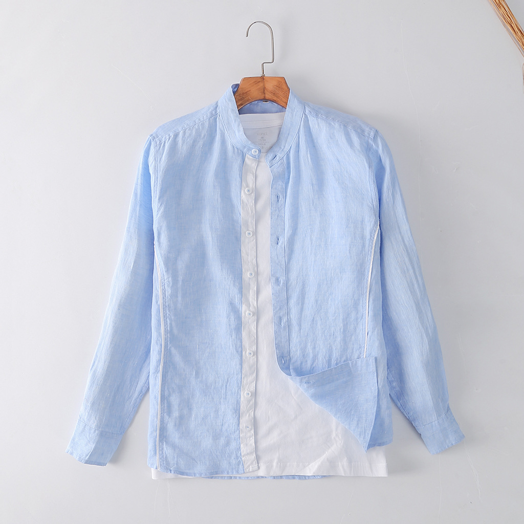 Airy lightness and charm linen Men's shirt Comfortable and breathable with good moisture absorption