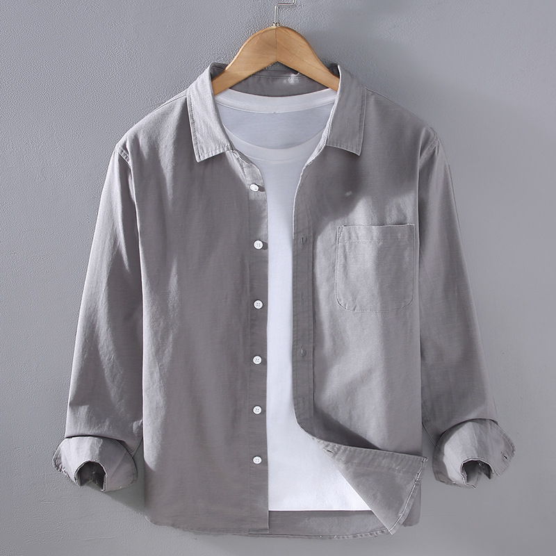 Soft and silky touch linen Men's shirt Soft and smooth sweat-wicking and irritation-free material