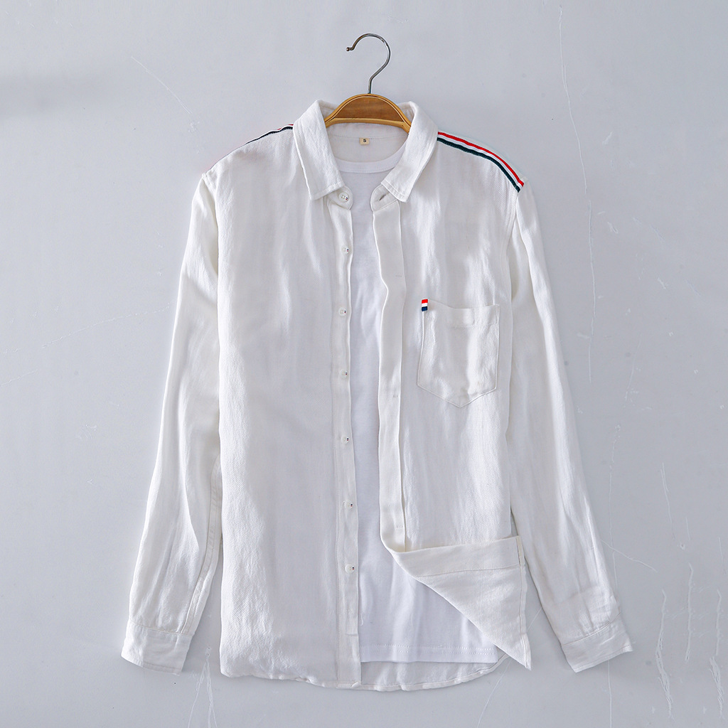 Airy lightness and charm linen Men's shirt Antibacterial properties for a fresh and comfortable feel