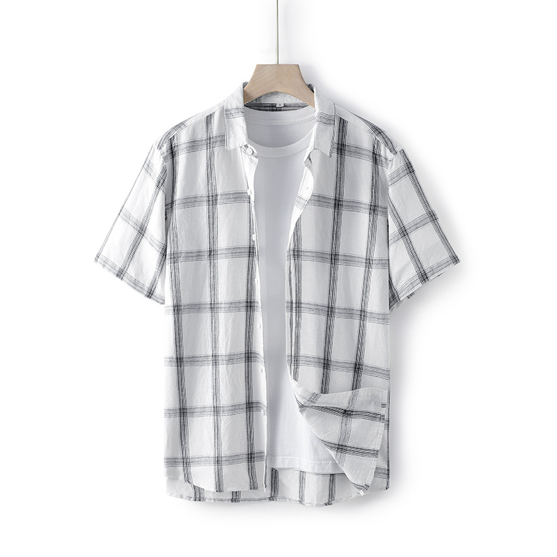 Smooth linen finesse linen Men's shirt Excellent ventilation moisture absorption and skin-friendliness