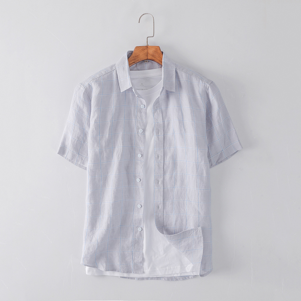 Glossy natural beauty linen Men's shirt Soft and comfortable skin-friendly and eco-friendly