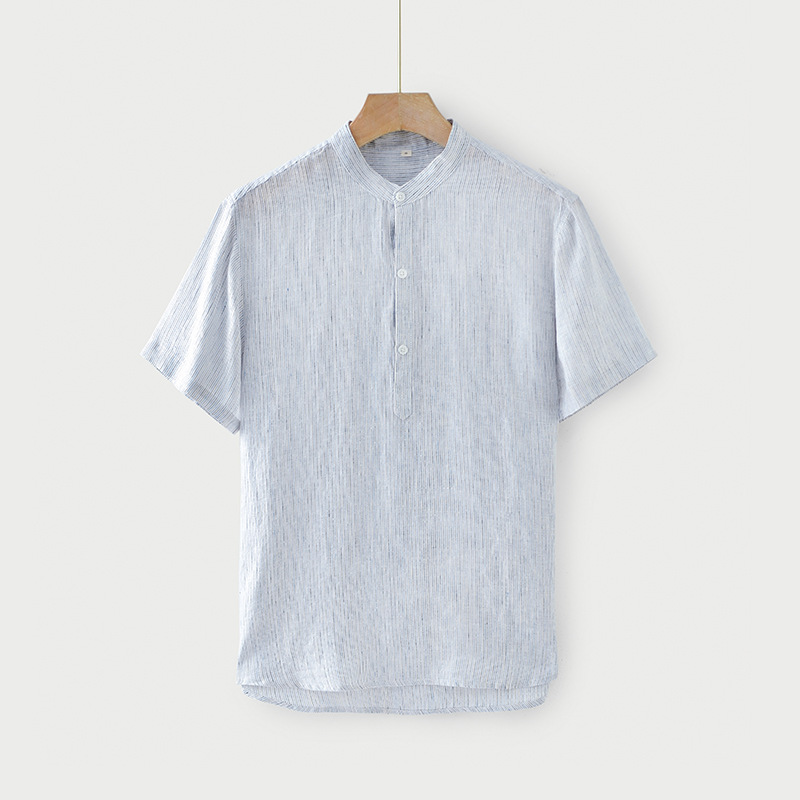 Soft and silky touch linen Men's shirt Natural cooling hypoallergenic and environmentally friendly fabric