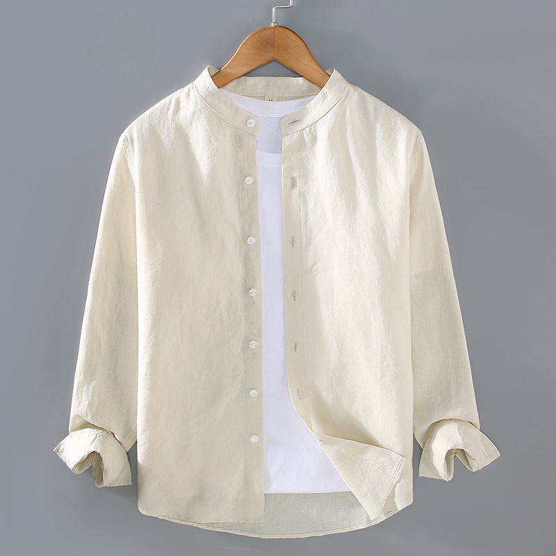Natural lightweight charm linen Men's shirt Lightweight moisture-absorbing and anti-bacterial