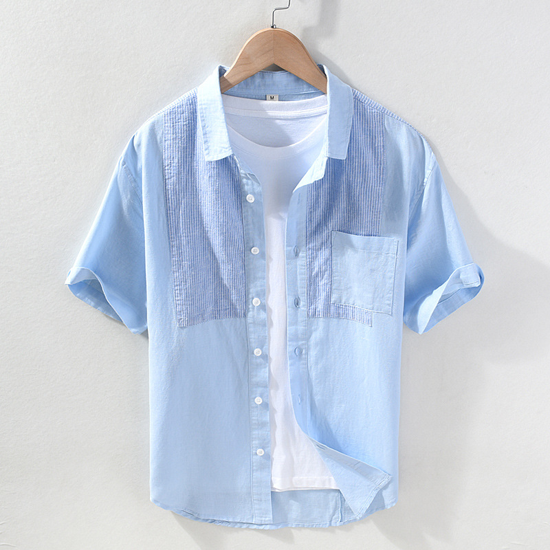 Airy lightness and charm linen Men's shirt Comfortable and breathable with good moisture absorption