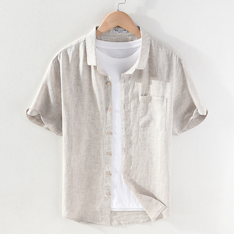Natural purity and radiance linen Men's shirt Quick-drying sweat-wicking and skin-friendly material