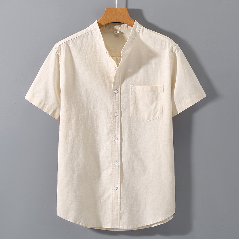 Subtle elegance and shine linen Men's shirt Soft and smooth sweat-wicking and irritation-free