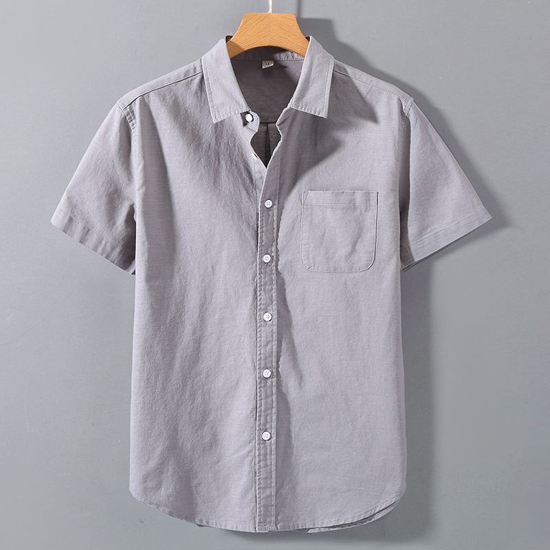 Smooth linen finesse linen Men's shirt Excellent ventilation moisture absorption and skin-friendliness