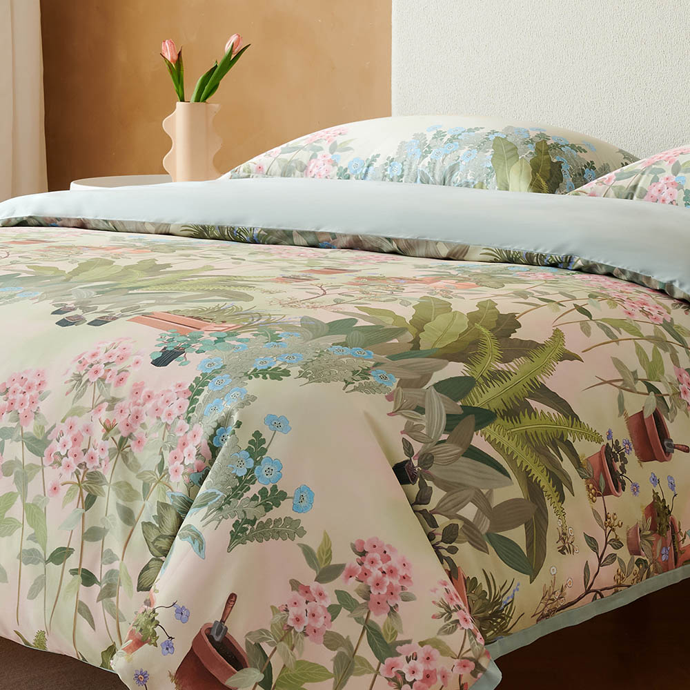 60-count long-staple cotton Indulge in our stylish Cotton Bedding Set resilient yet soft