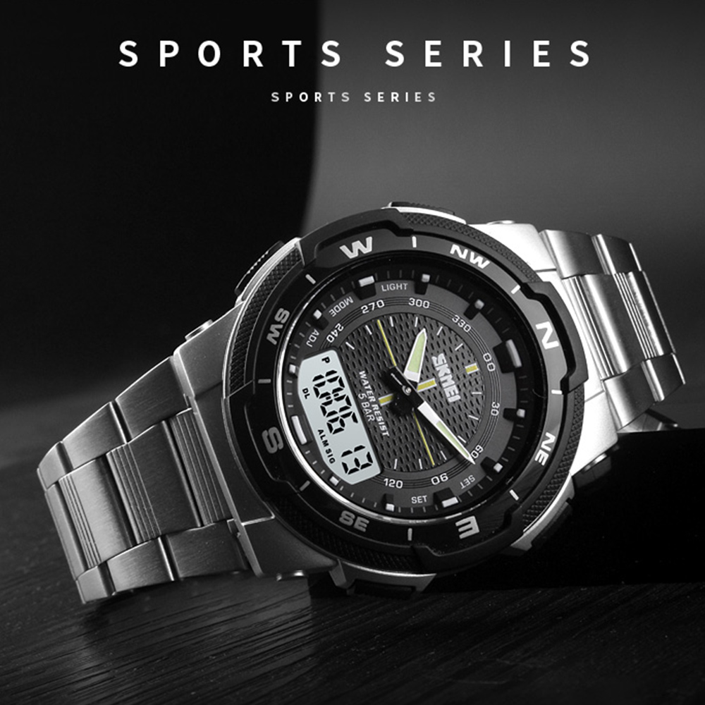 Two-tone design for a modern twist watch Sports Watch Waterproof feature adds versatility and peace of mind