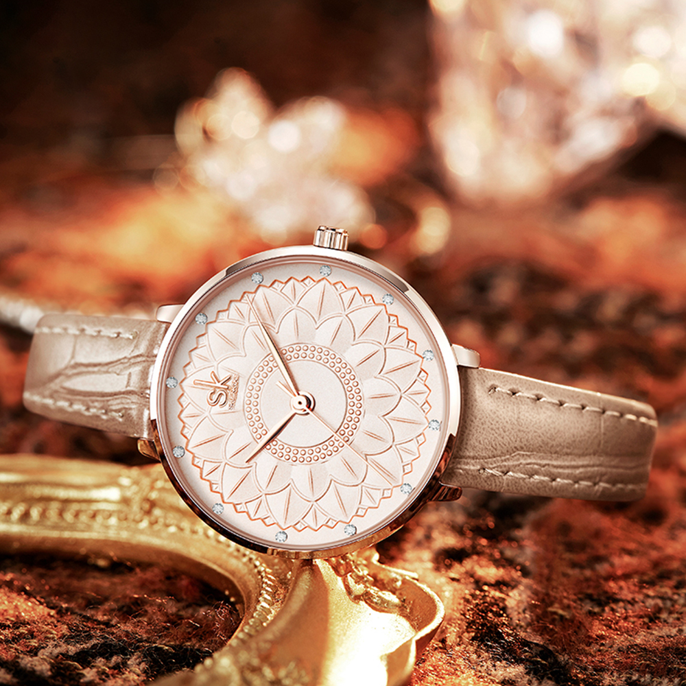 Artistic and creative with unique dial patterns watch Fashion Women's Watch Waterproof design combines elegance and functional versatility