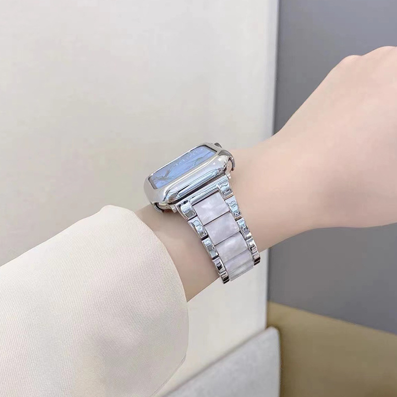 Sleek Zinc Alloy Resin Watch Band suitable for Apple Watch Applewatch