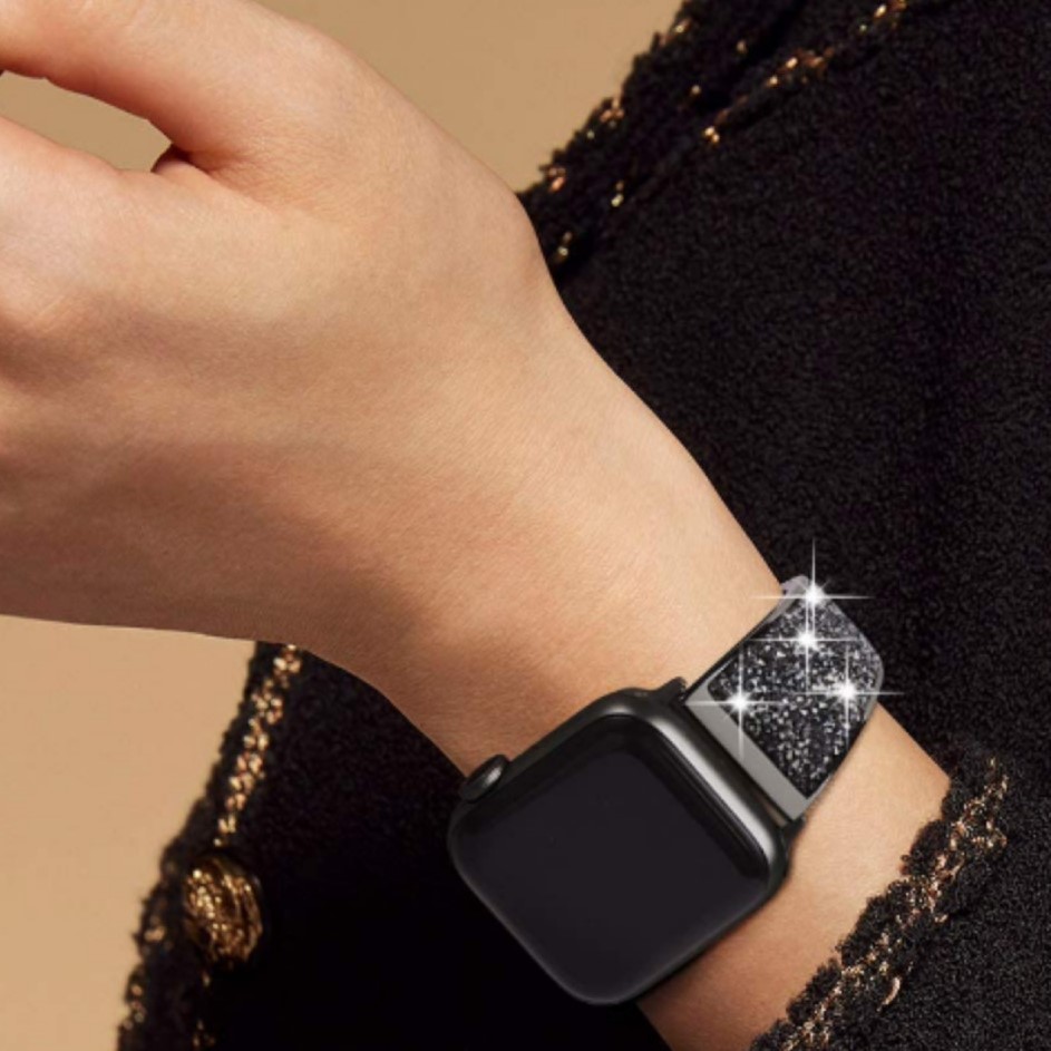 Fully Diamond-Encrusted Luxurious Watch Band for iWatch 1st to 8th Generation