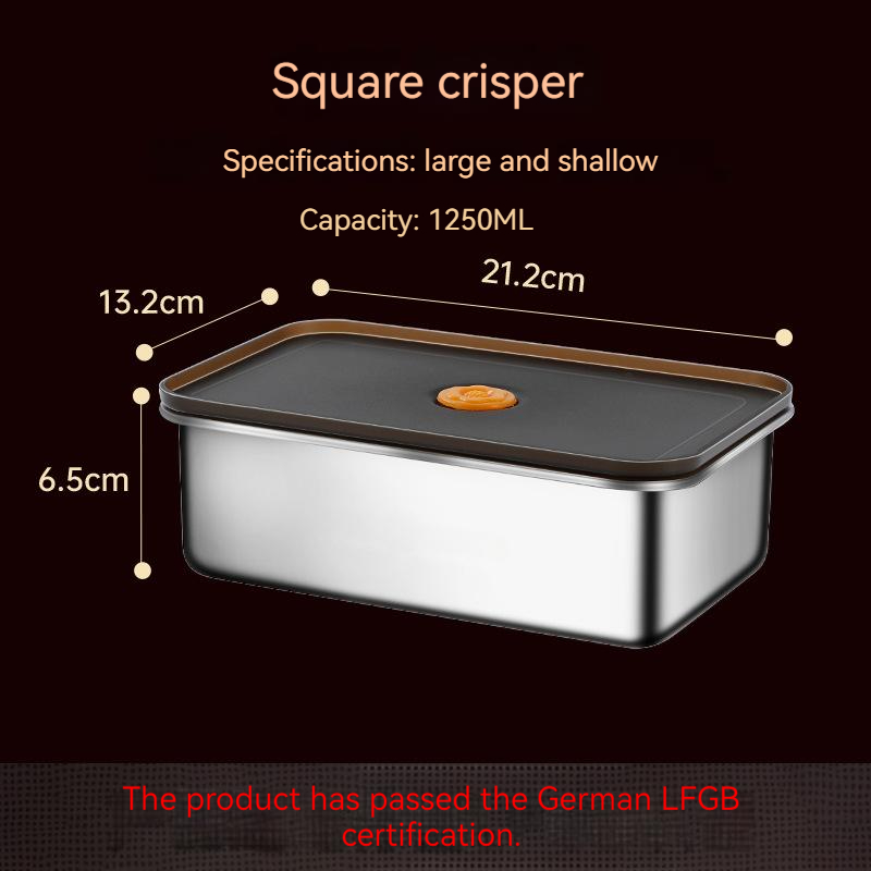 304 stainless steel food-grade household sealed lunch box, food storage container, modern and minimalist design