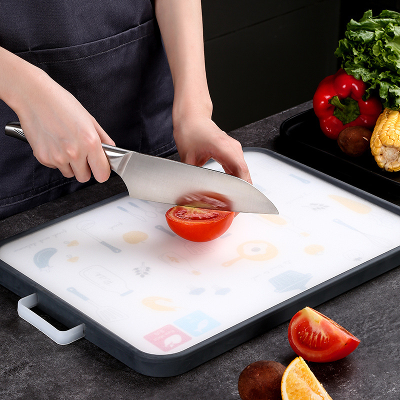 Antibacterial Stainless Steel Cutting Board with PP Plastic Double-sided Panel, Categorized as 316 Chopping Board