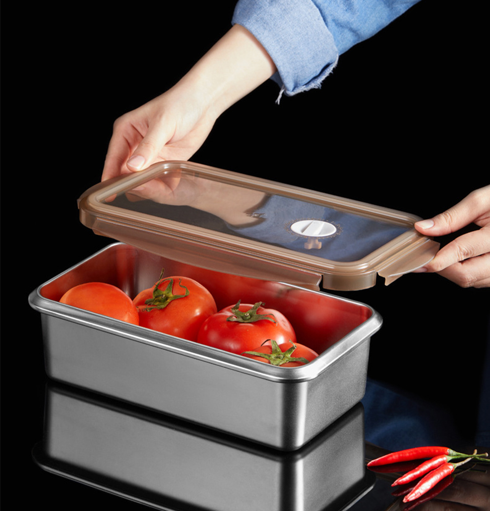 316 Stainless Steel Food Preservation Box, Sealed Bento Box, Fresh-keeping Freezing Storage Box
