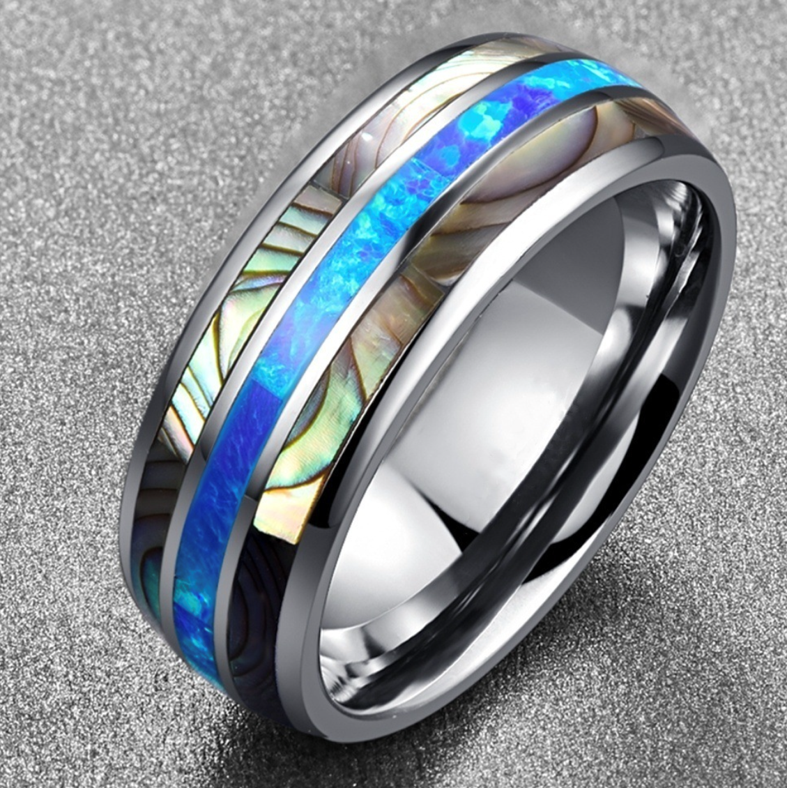 birthday gift a special jewelry piece Signet ring Tungsten steel ring Polished to a mirror-like shine