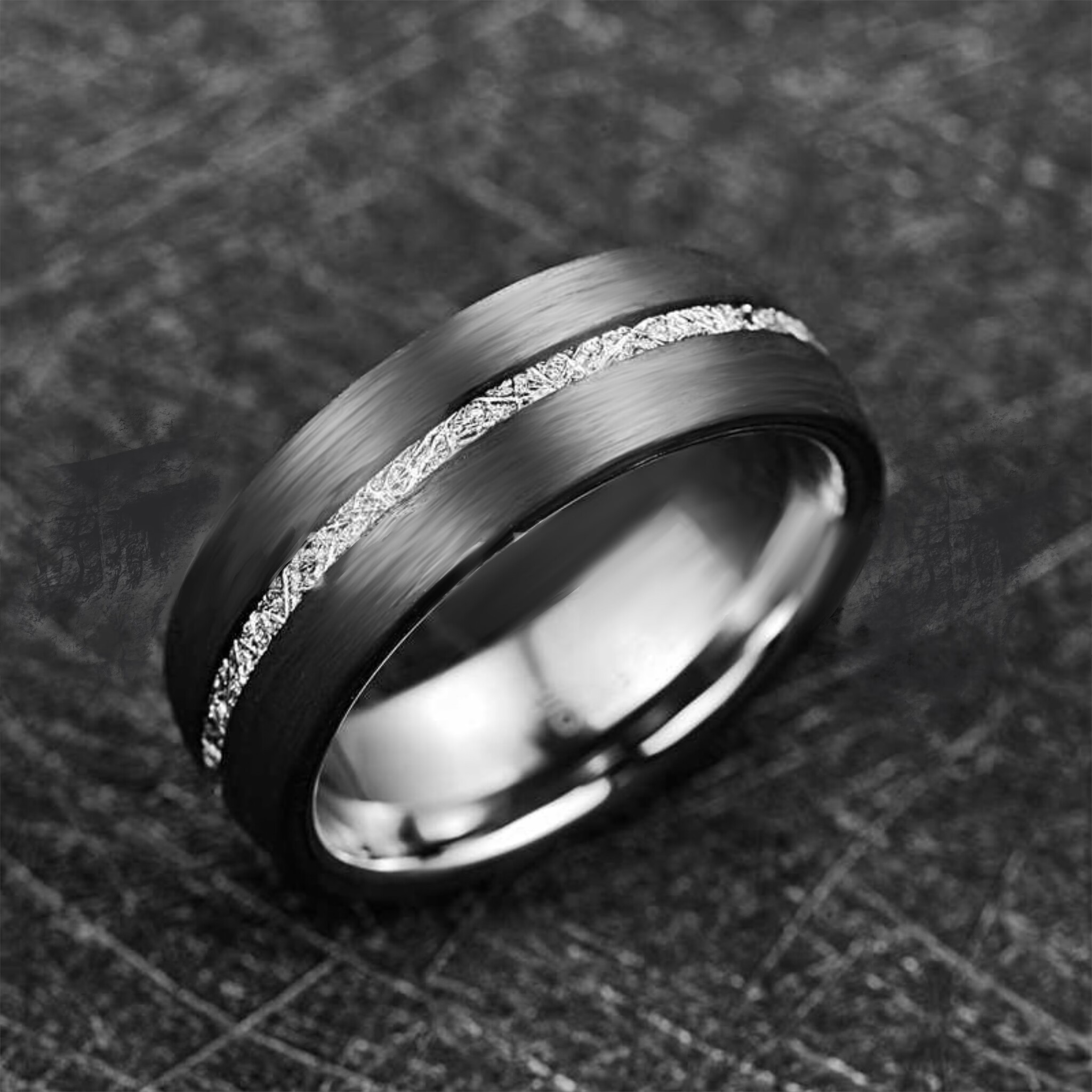 Width 8mm Prom jewelry Special jewelry gift for your aunt Birthstone ring Tungsten steel ring Bright color