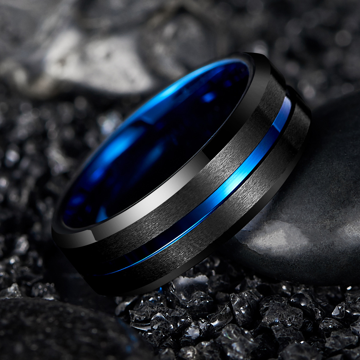 Corporate event Jewelry for girlfriend Mood ring Tungsten steel ring Resistant to oxidation