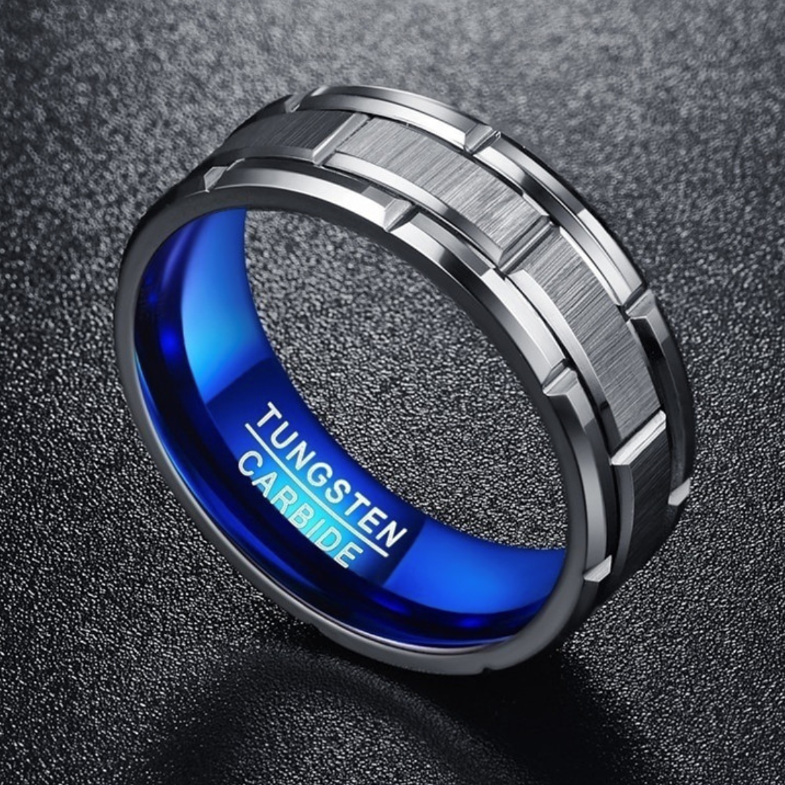 Width 8mm Proposal Jewelry gift a meaningful jewelry piece Mood ring Tungsten steel ring Durable
