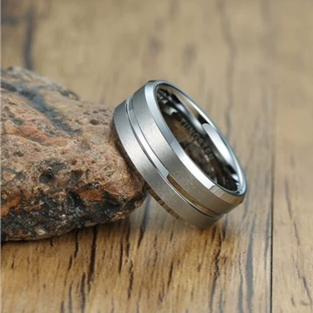 Sorority or fraternity jewelry Special jewelry gift for your aunt Signet ring Tungsten steel ring Smooth edges