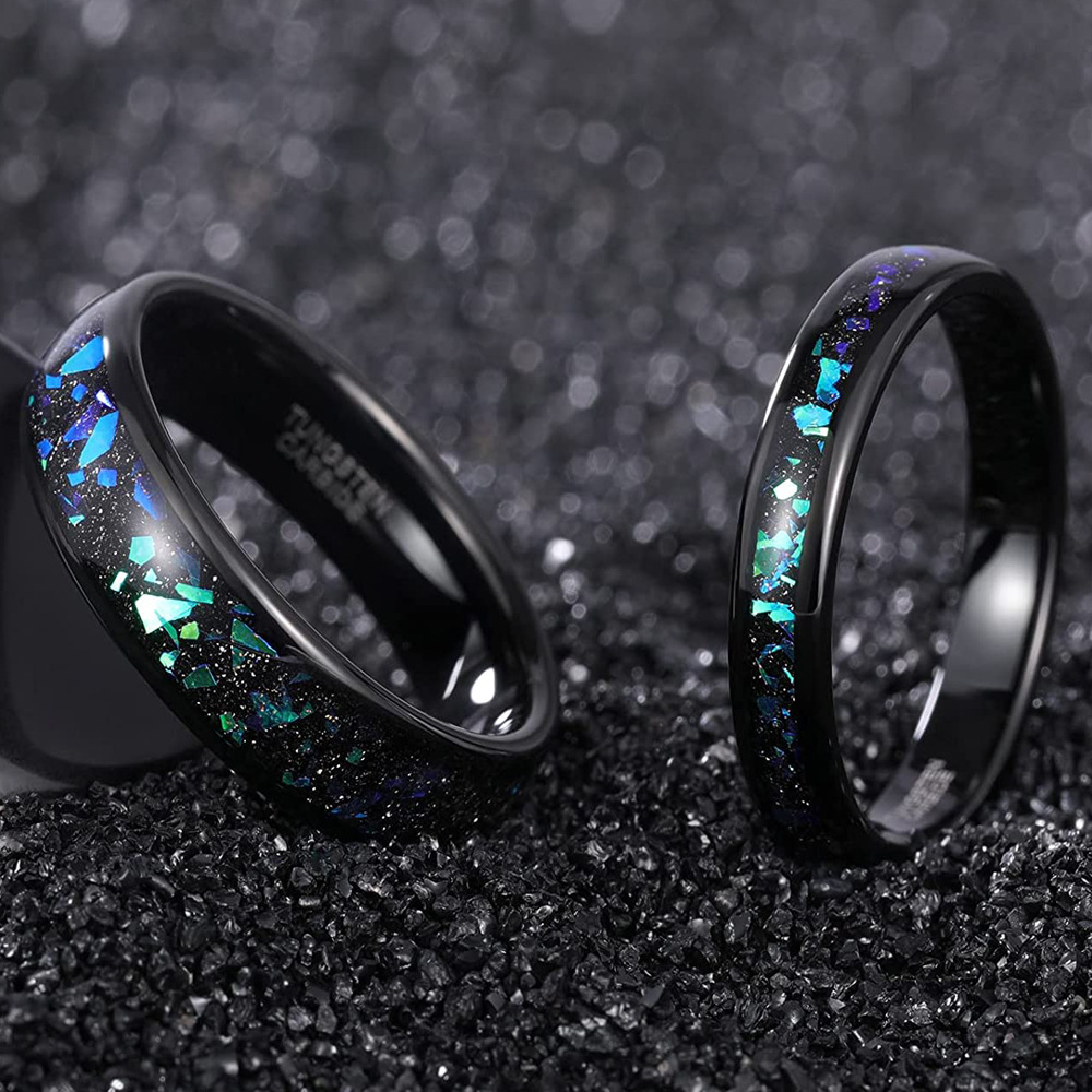 Beach vacation Jewelry for girlfriend Cocktail ring Tungsten steel ring Resistant to corrosion