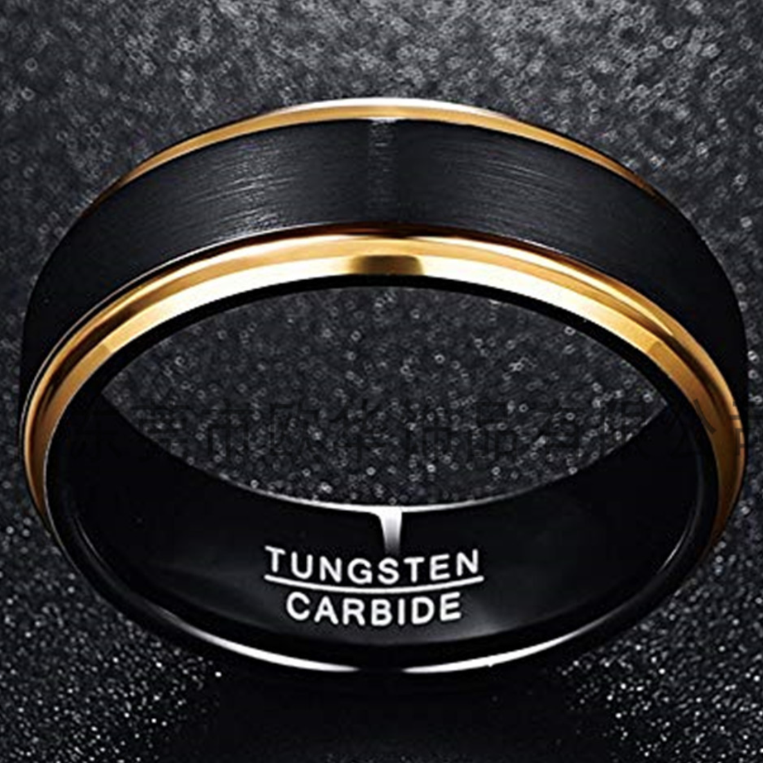 Width 8mm Red carpet event Jewelry for Grandmother ring Tungsten steel ring Durable