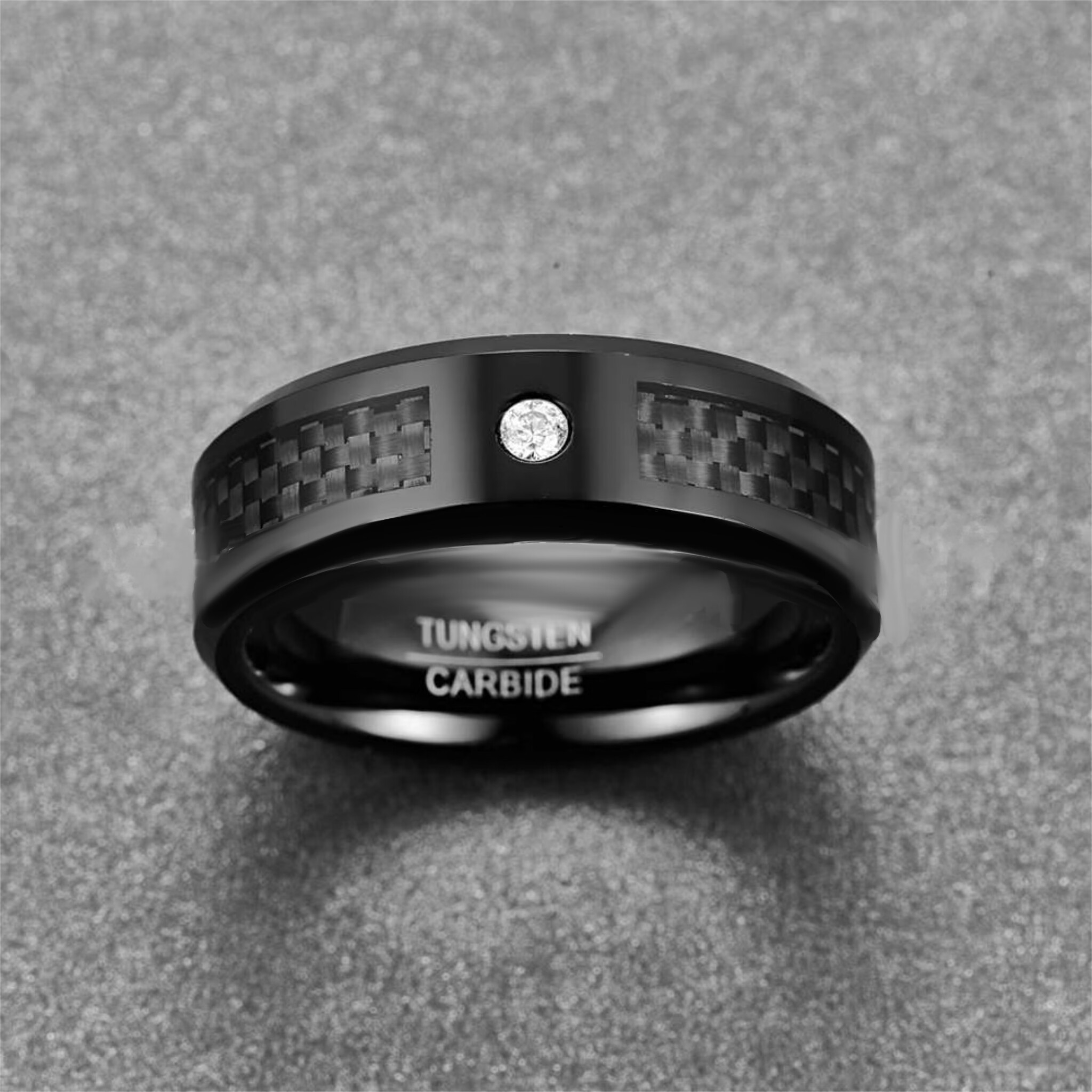 Mother's Jewelry gift for female friend Birthstone ring Tungsten steel ring Not easily oxidized