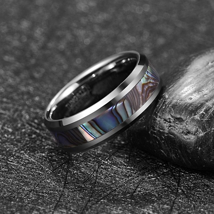 Beach vacation Jewelry for Daughter Signet ring Tungsten steel ring Robust and chic