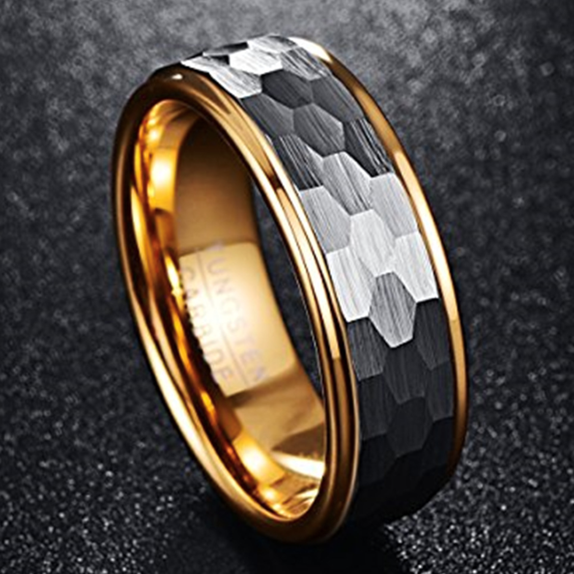 Width 8mm Proposal Jewelry gift Timeless jewelry gift for your grandmother Engagement ring Tungsten steel ring Luxurious texture