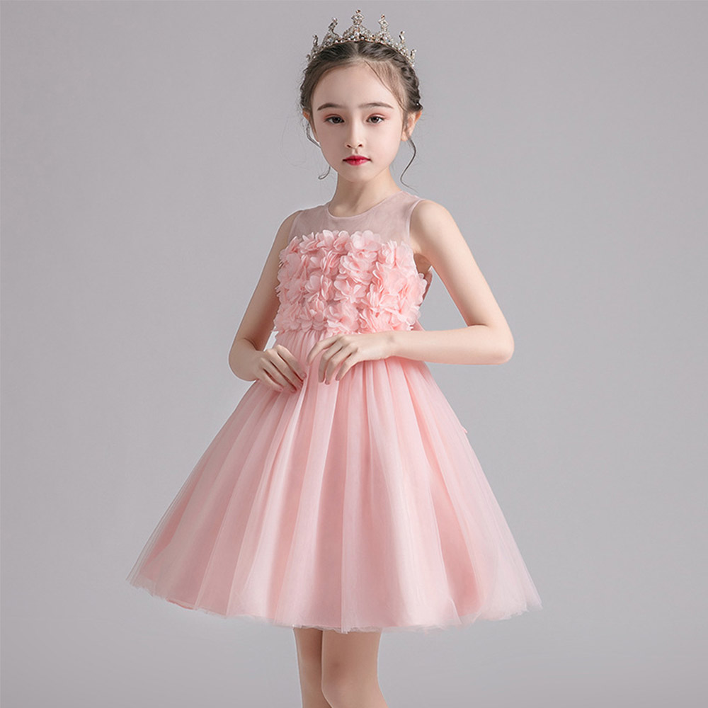 Children's formal dress, show and performance dress for children, fluffy tulle princess dress for girls