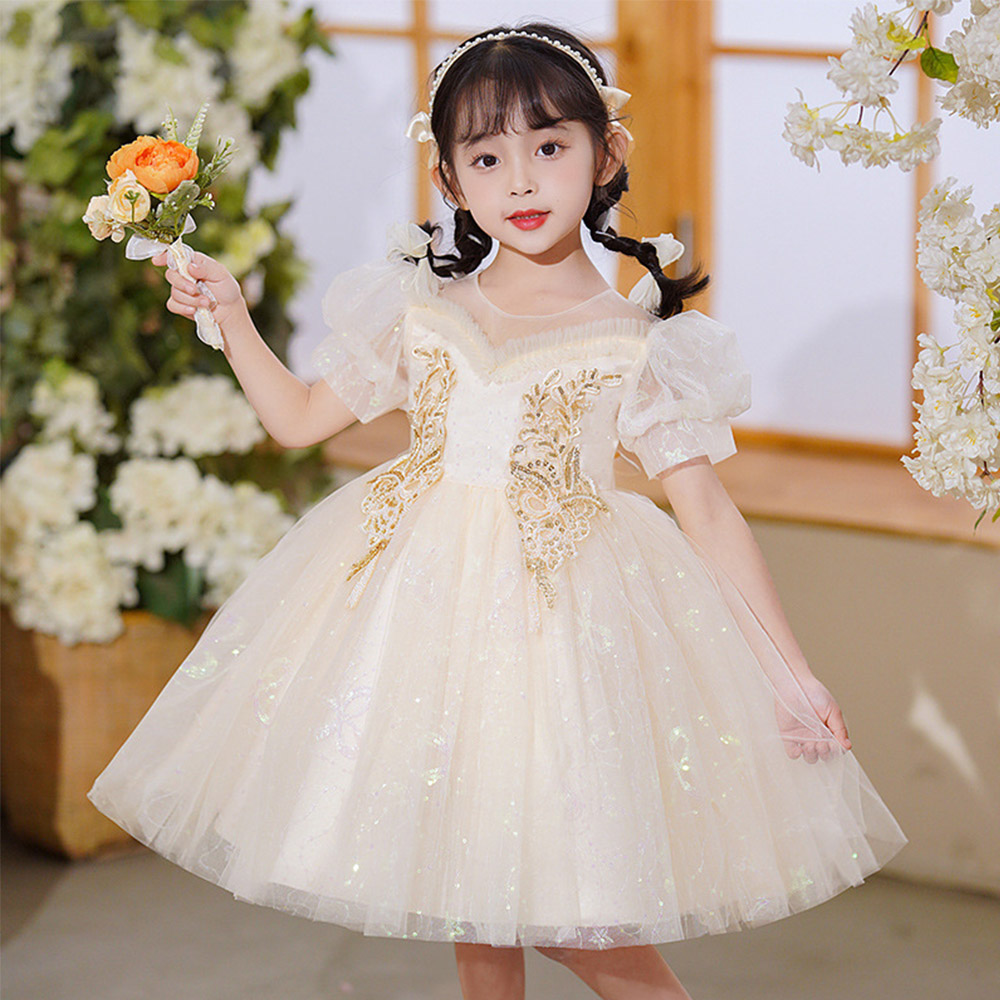 Children's formal dress, princess dress for flower girls, hosting show, piano performance dress for girls