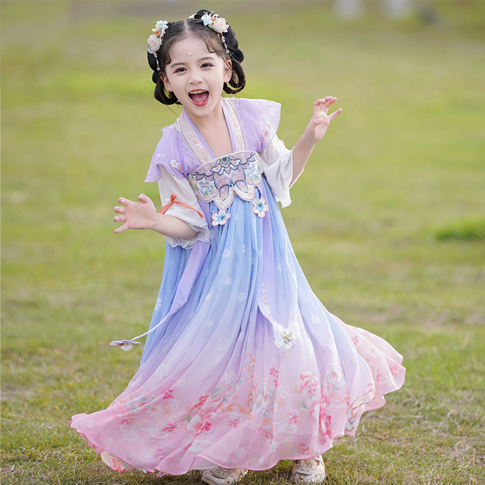 Children's traditional costume, Chinese-style fairy dress, girls' ethereal Hanfu ruqun