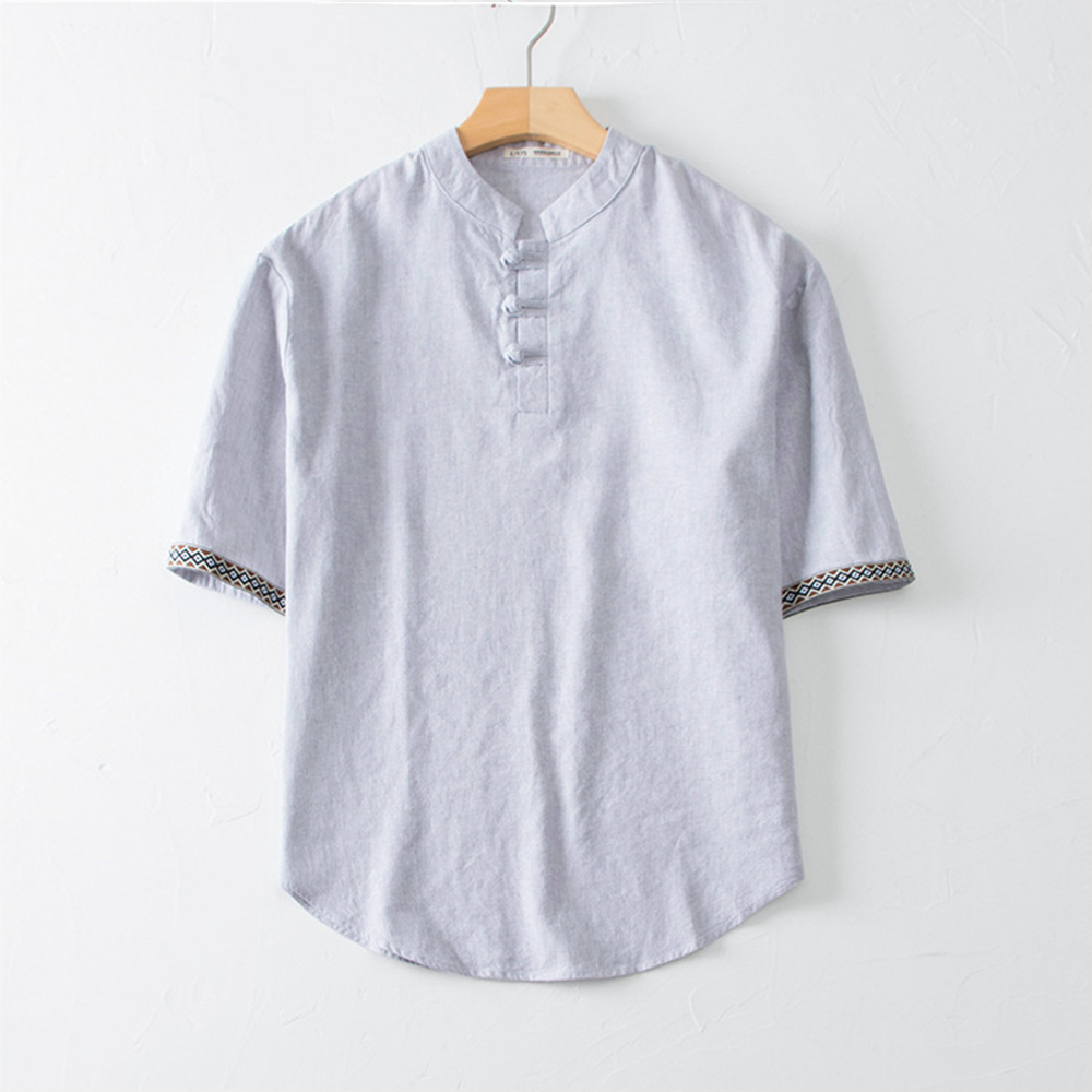 Soft and silky touch linen Men's shirt Eco-friendly anti-static and comfortable on the skin