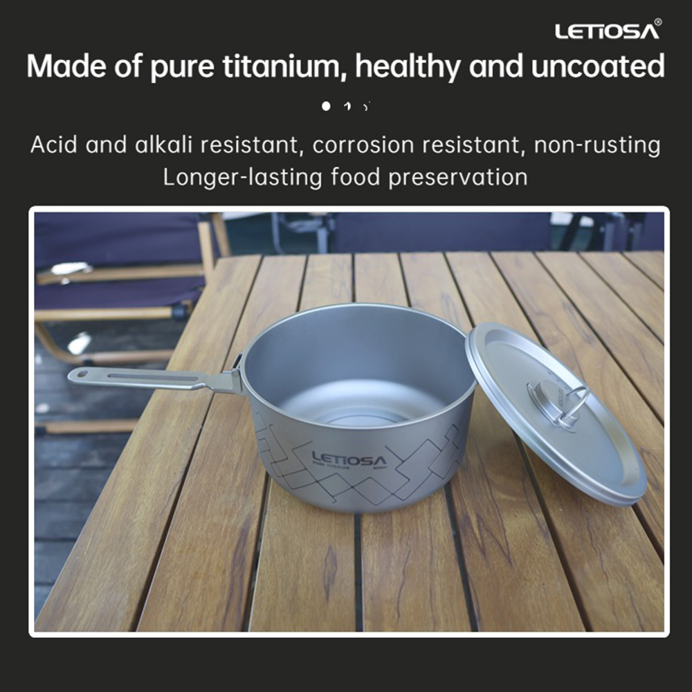 Outdoor Home Pure Titanium Wild Style Antimicrobial Bento Box - Geometric Space