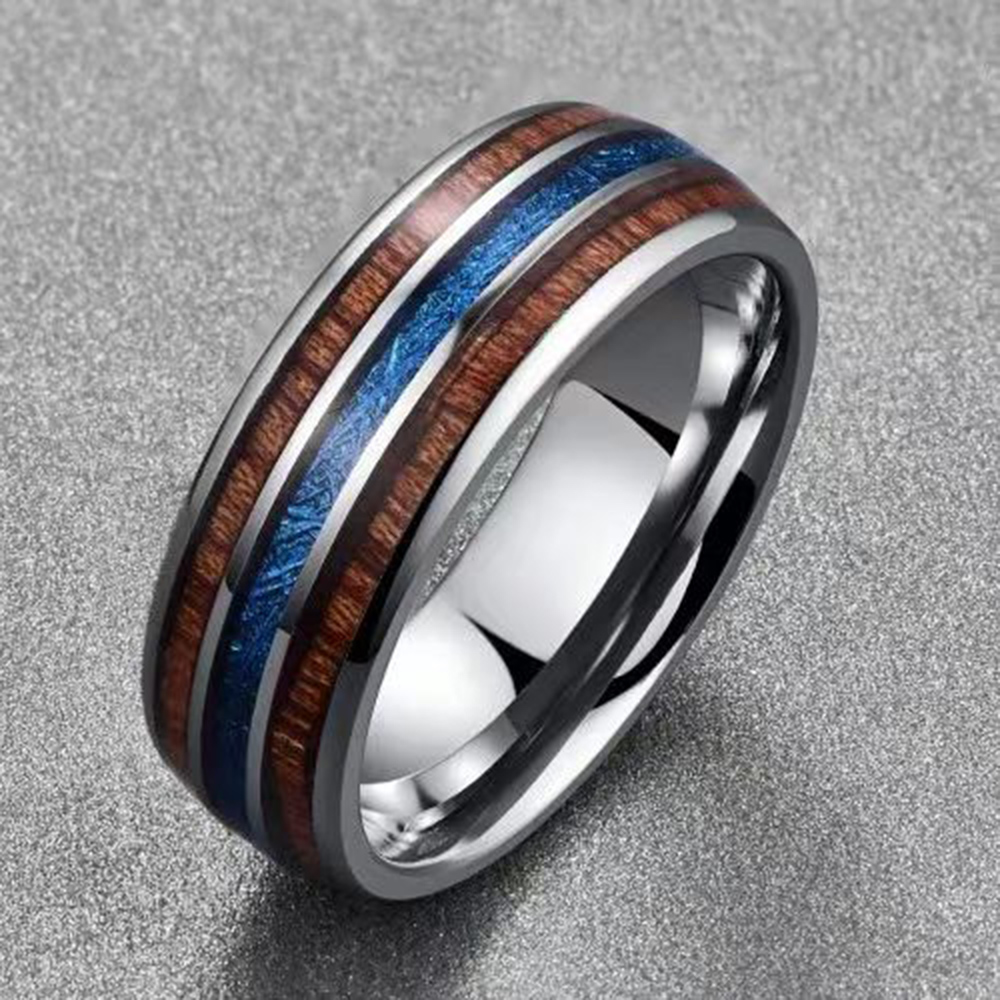 Celebration of achievements gift for Aunt Cocktail ring Tungsten steel ring Mirror-like brightness