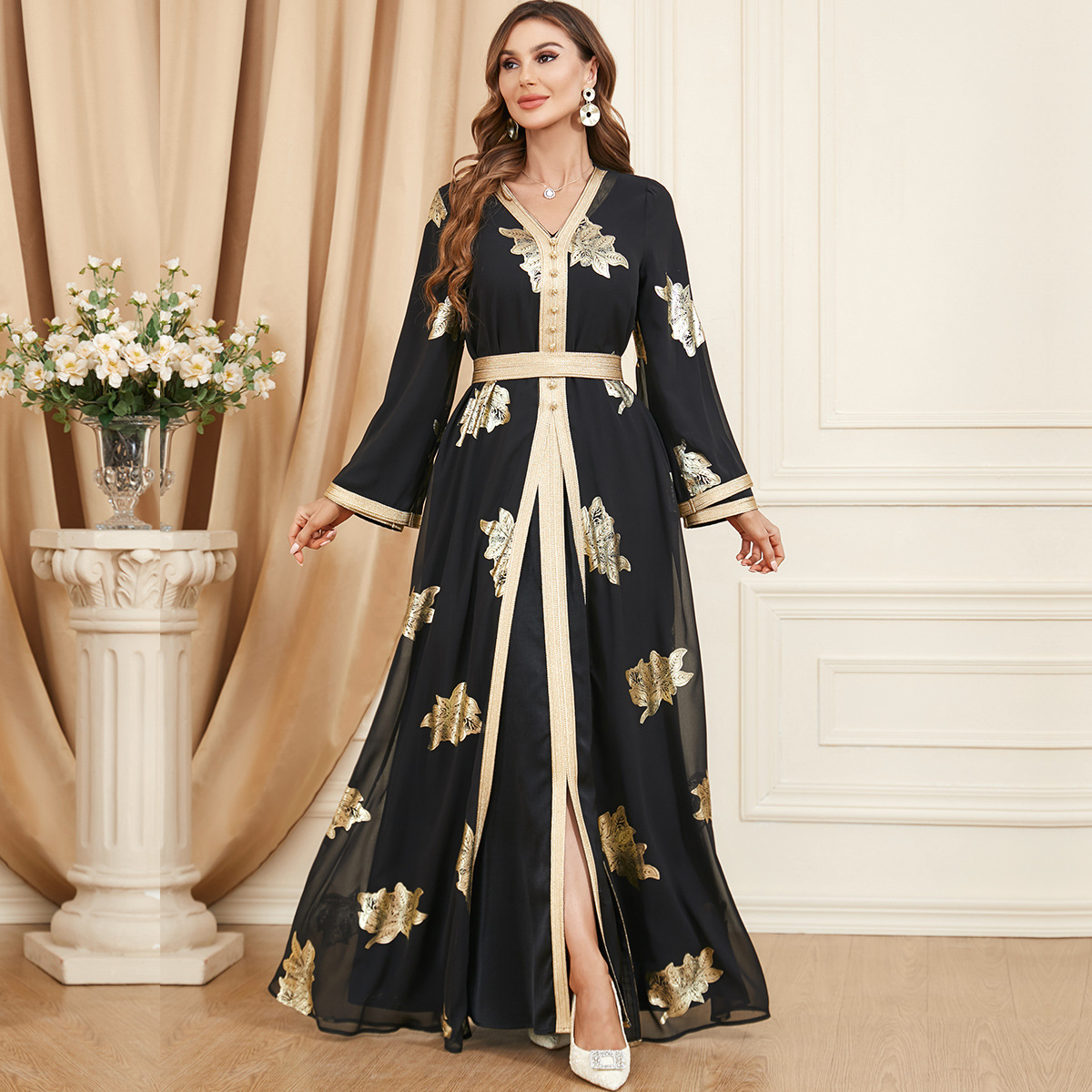 Middle Eastern Muslim women's clothing abaya spring fashion women's clothing two-piece dress
